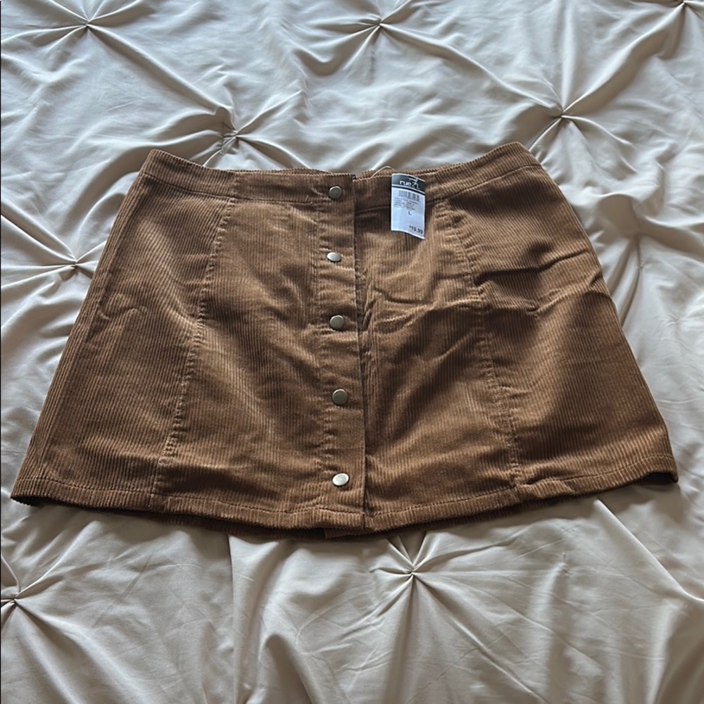 Corduroy Skirt - Cognac